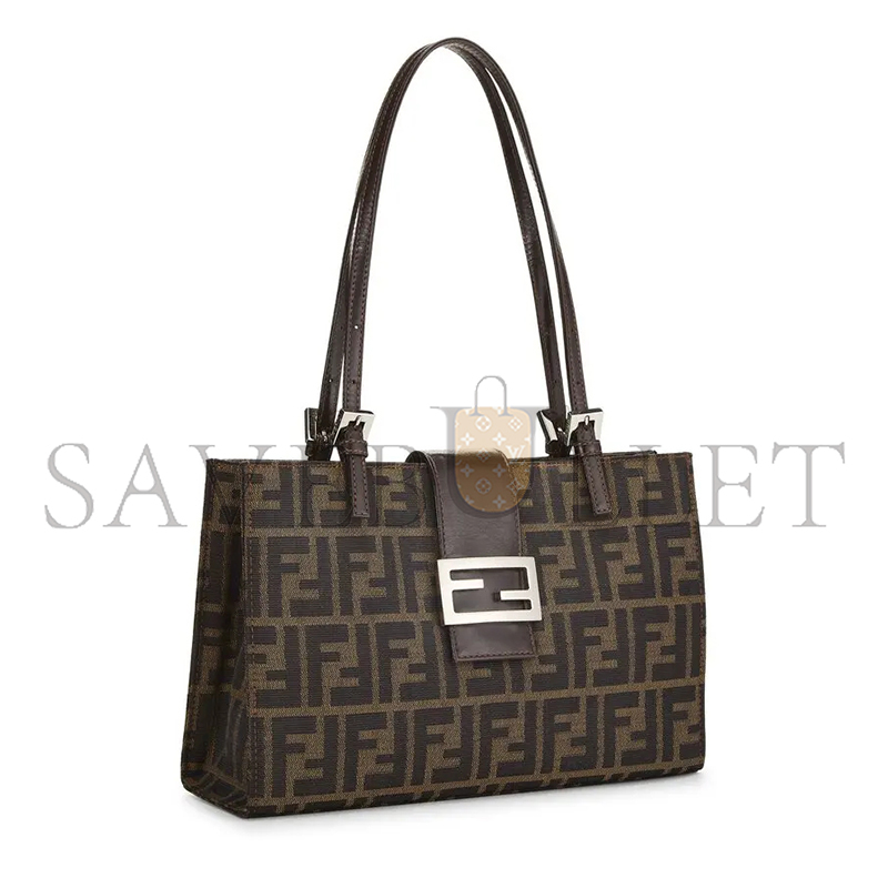 FENDI SMALL ZUCCA CANVAS SHOPPING TOTE BAG (28*20*8cm)